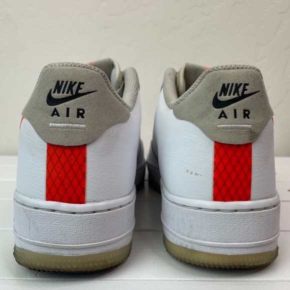 Nike Air Force 1 AF1 LV8 Low White Total Orange Swoosh Sneaker Shoes CD7409-100 - Picture 7 of 16